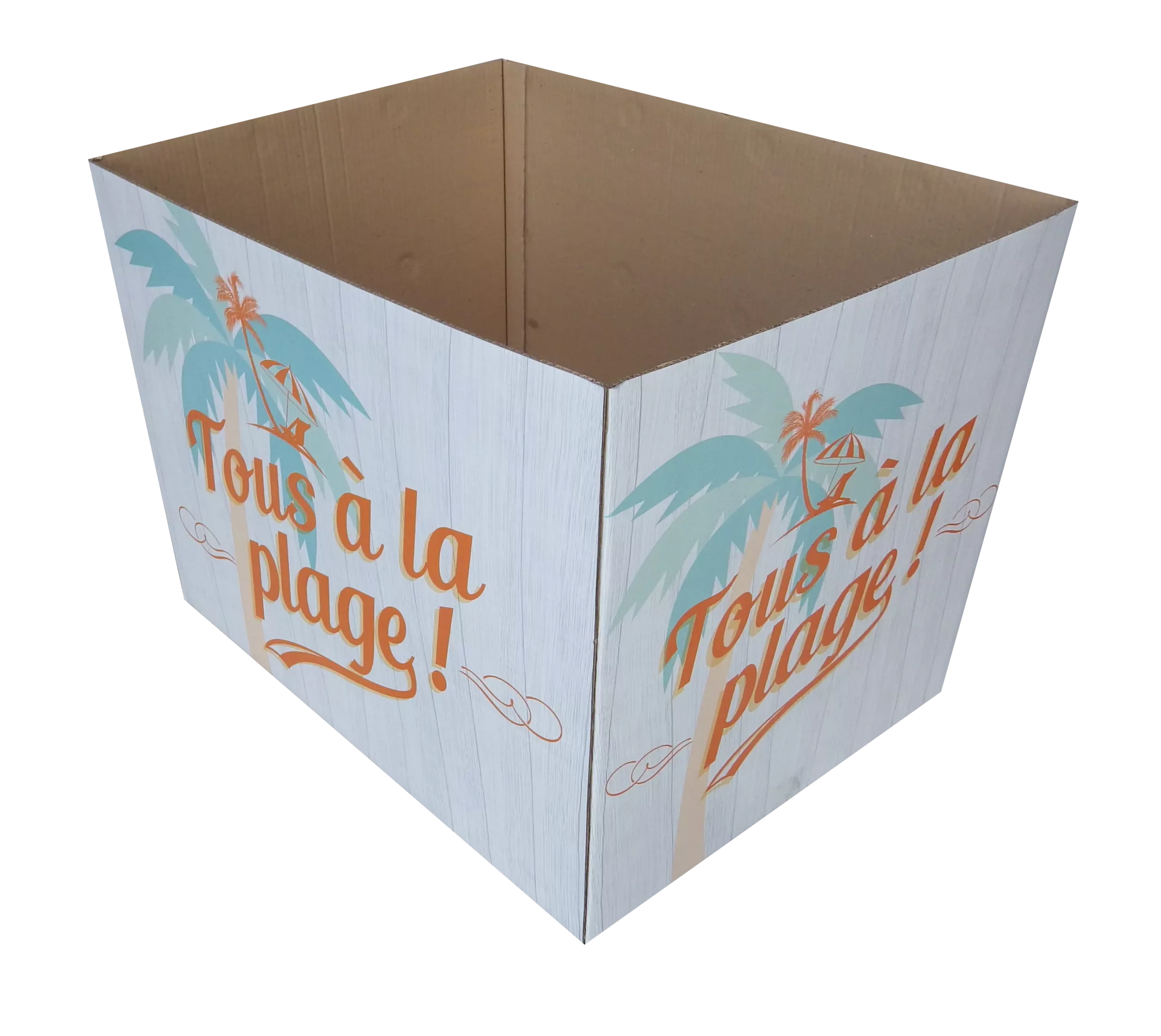 Demi-caisse carton américaine simple cannelure palettisable norme