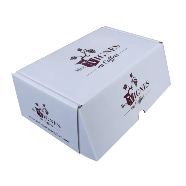 Coffret en carton blanc impression 1 couleur