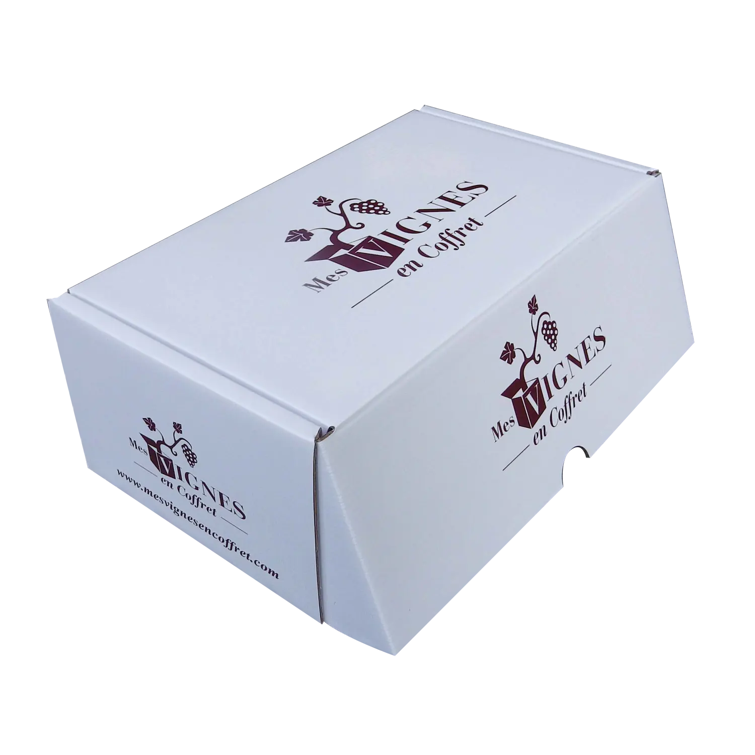 Coffret en carton blanc impression 1 couleur