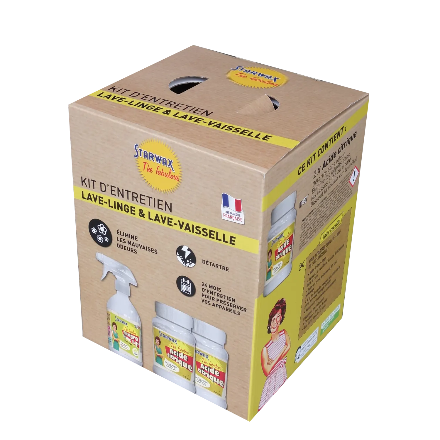 Coffret kraft avec poignée personnalisée et impression QUADRI