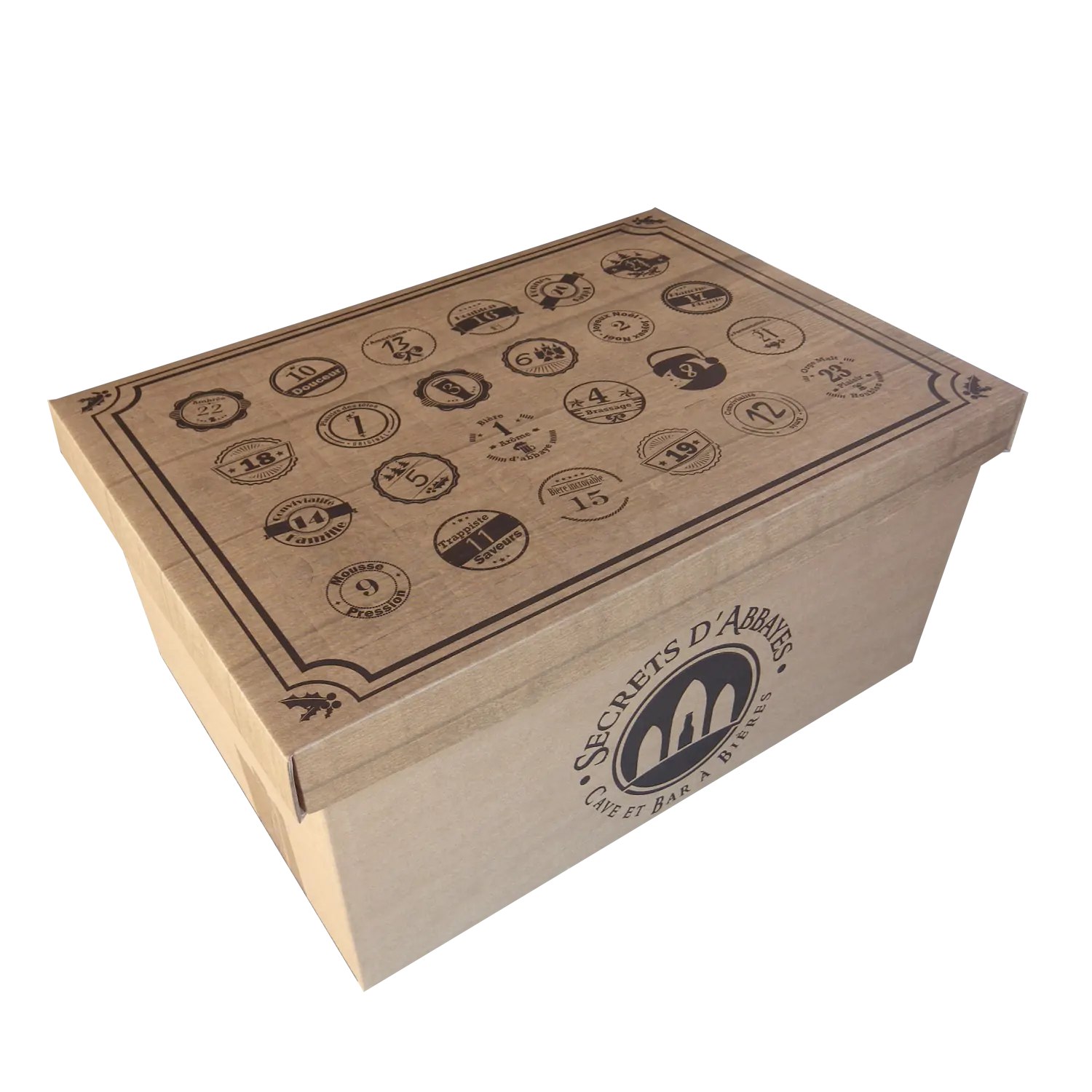 Coffret carton kraft pour 6 bieres type LONG NECK