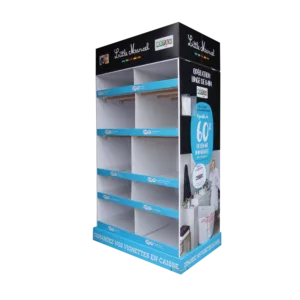 Display PLV grand format pour présentation de produit en magasin