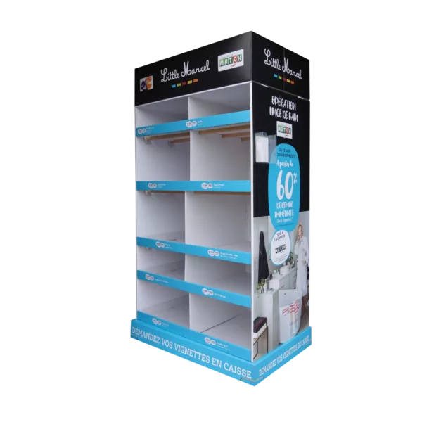 Display PLV grand format pour présentation de produit en magasin