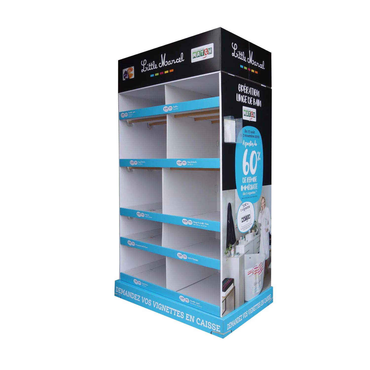 Display PLV grand format pour présentation de produit en magasin