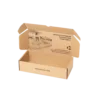 Petit coffret emballage en carton brut avec impression intérieure noir