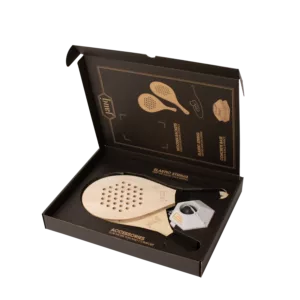 Coffret design en carton noir et calage sur mesure