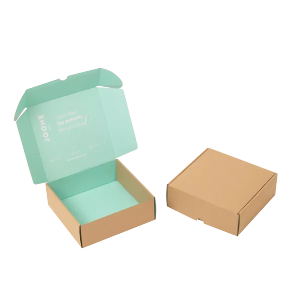 Coffret e-commerce JOONE impression intérieure turquoise