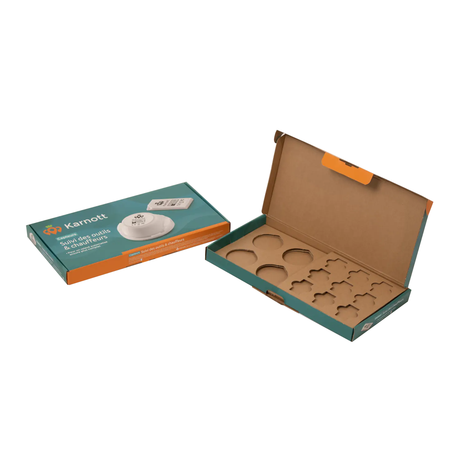 Coffret avec calage pour produit technologique - écologique et made in France