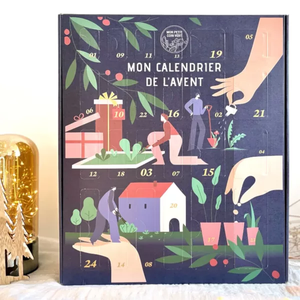 Calendrier de l'avent en carton impression QUADRI et adapté aux produits